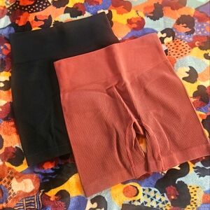 NWOT: Black and Brown Biking Shorts